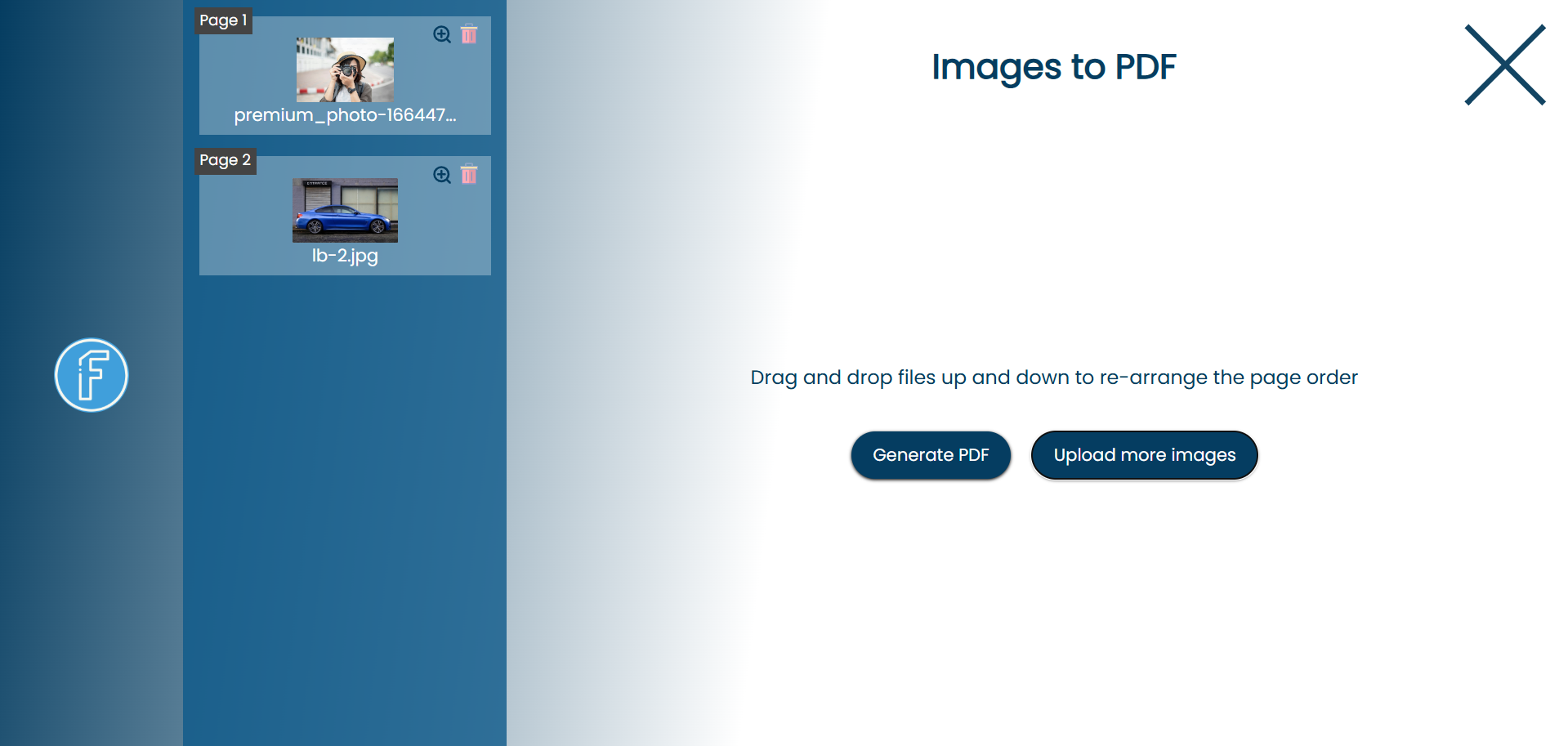 How to save an image as a PDF